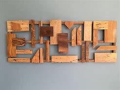 Image result for Abstract Wood Peg Wall Art