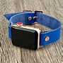 Image result for Rose Gold Apple Watch with Blue Strap