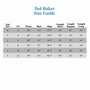 Image result for Ted Baker Size Chart