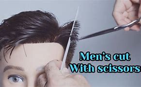 Image result for Cutting Hair Scissors Alone Men