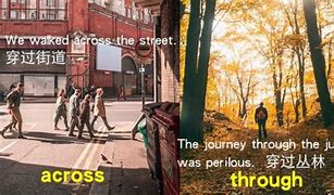 Image result for Difference Between across and Through