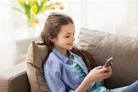 Image result for Happy Girl Texting On Phone