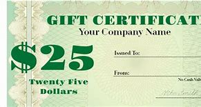 Image result for Fake Gift Certificate