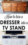 Image result for Dresser into TV Stand
