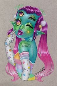 Image result for Cool Alien Girl Drawings