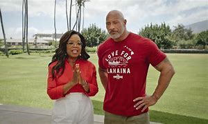 Image result for Oprah Winfrey, Dwayne Johnson pledged Maui wildfire relief