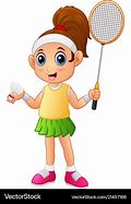 Image result for Girl Play Badminton Cartoon