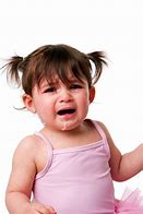 Image result for Crying Baby Girl with Milk On Face