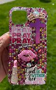 Image result for Pink iPhone Case with Diamond Attachment