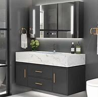 Image result for Satin Black Bathroom Cabinets