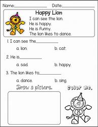Image result for ESL Worksheets for Kindergarten