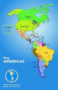 Image result for America Continent Map with Countries