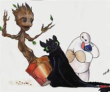 Image result for Bay Max Toothless and Stitch Drawings
