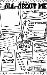 Image result for All About Me Coloring Sheet