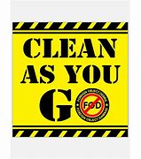 Image result for Clean as You Go Arabic Sign