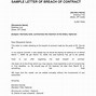 Image result for Breach Contract Letter Template