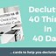 Image result for Printable 30-Day Declutter