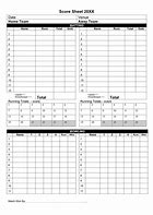 Image result for Simple Cricket Score Sheet