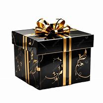 Image result for Golden Gift Box with Simple Black Background
