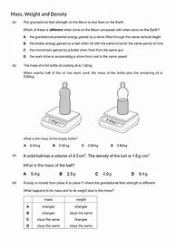 Image result for Weight Mass Answer