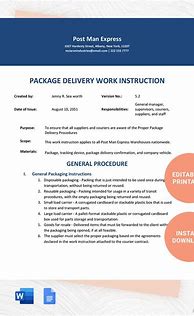 Image result for Work Instruction Template Word