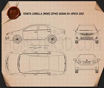 Image result for Blueprint of Toyota Corolla No Background