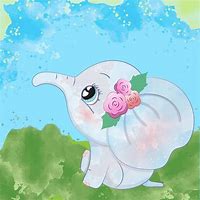 Image result for Cute Little Cartoon Elephant Wallpaper