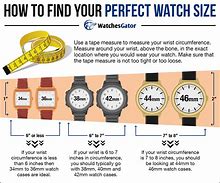 Image result for Actual Watch Size Chart
