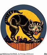 Image result for Halloween Cat and Kid Vintage