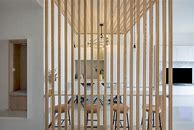 Image result for Wood Slat Partition Wall