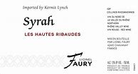 Image result for Faury Syrah Hautes Ribaudes
