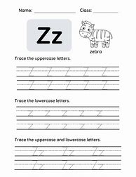 Image result for Letter Z Tracing Worksheets
