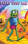 Image result for Pepe the Frog Feels Good Man Green Background