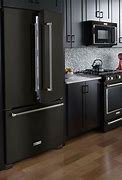 Image result for Black Stainless Steel Appliances and Cabinets