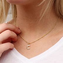 Image result for Gold Plated Initial Necklace