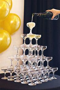 Image result for Champagne Tower Glasses