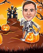 Image result for Skeleton Cartoon Image for Halloween