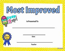 Image result for Most Improved Student Certificate