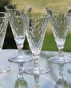 Image result for Vintage Cut Crystal Wine Glasses