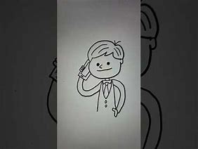 Image result for Talking On Phone Drawing