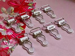 Image result for metallic suspender clip