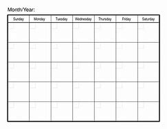 Image result for Free Word Blank 30-Day Calendar