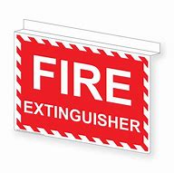 Image result for Fire Extinguisher Ceiling. Sign