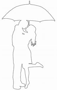 Image result for Couple Under Umbrella Silhouette