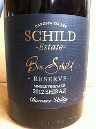 Image result for Schild Estate Shiraz Ben Schild Reserve Barossa Valley