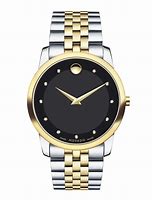 Image result for Movado Watch Black and Gold