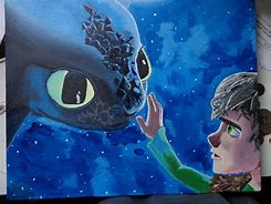 Image result for Toothless and Stitch Painting