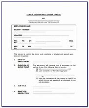 Image result for Temporary Employment Contract Template PDF