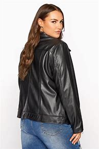 Image result for Black Faux Leather Jacket