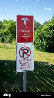 Image result for Tesla Electric Vehicle Charging Only Sign